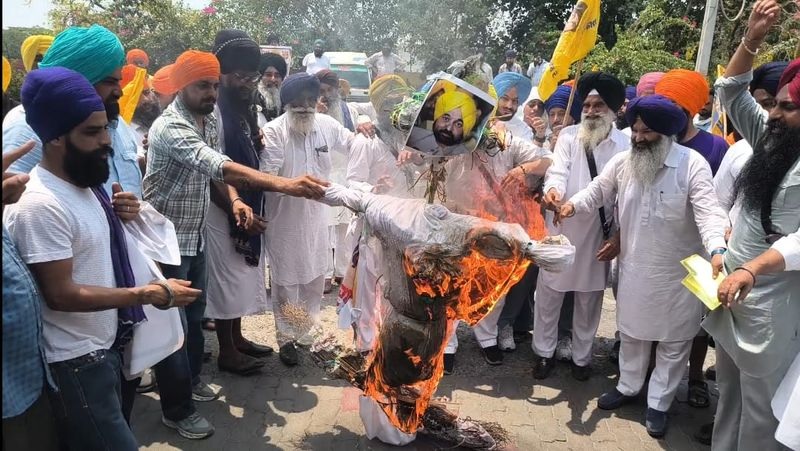 ਵਾਰਿਸ ਪੰਜਾਬ ਵੱਲੋਂ ਭਗਵੰਤ ਮਾਨ ਖ਼ਿਲਾਫ਼ ਮੁਜ਼ਾਹਰੇ