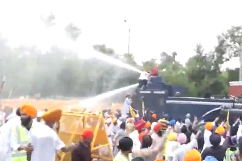 'Waris Punjab De' march in Chandigarh: Police use water cannons as protesters seek Amritpal's release